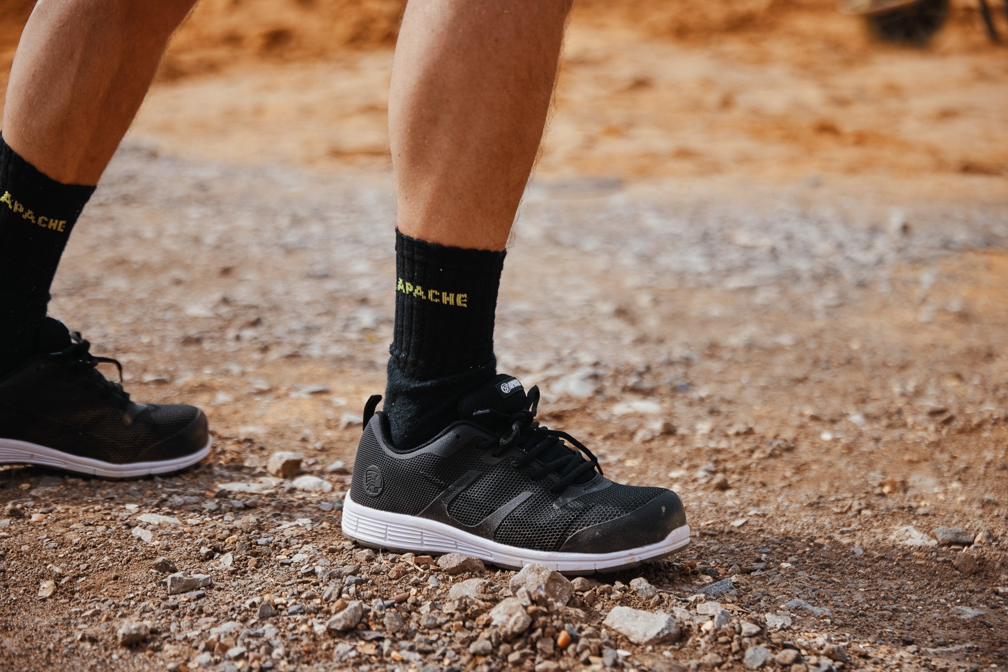 Apache Vault Lightweight Sports Trainer Black - - Customisable Safety Trainers