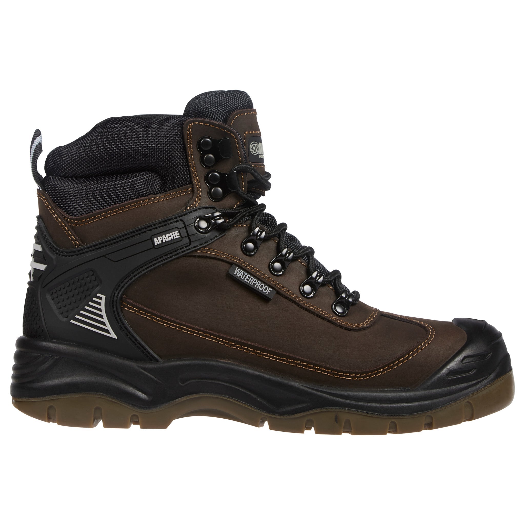 Apache RANGER BROWN Waterproof Safety Hiker Brown - - Customisable Boots