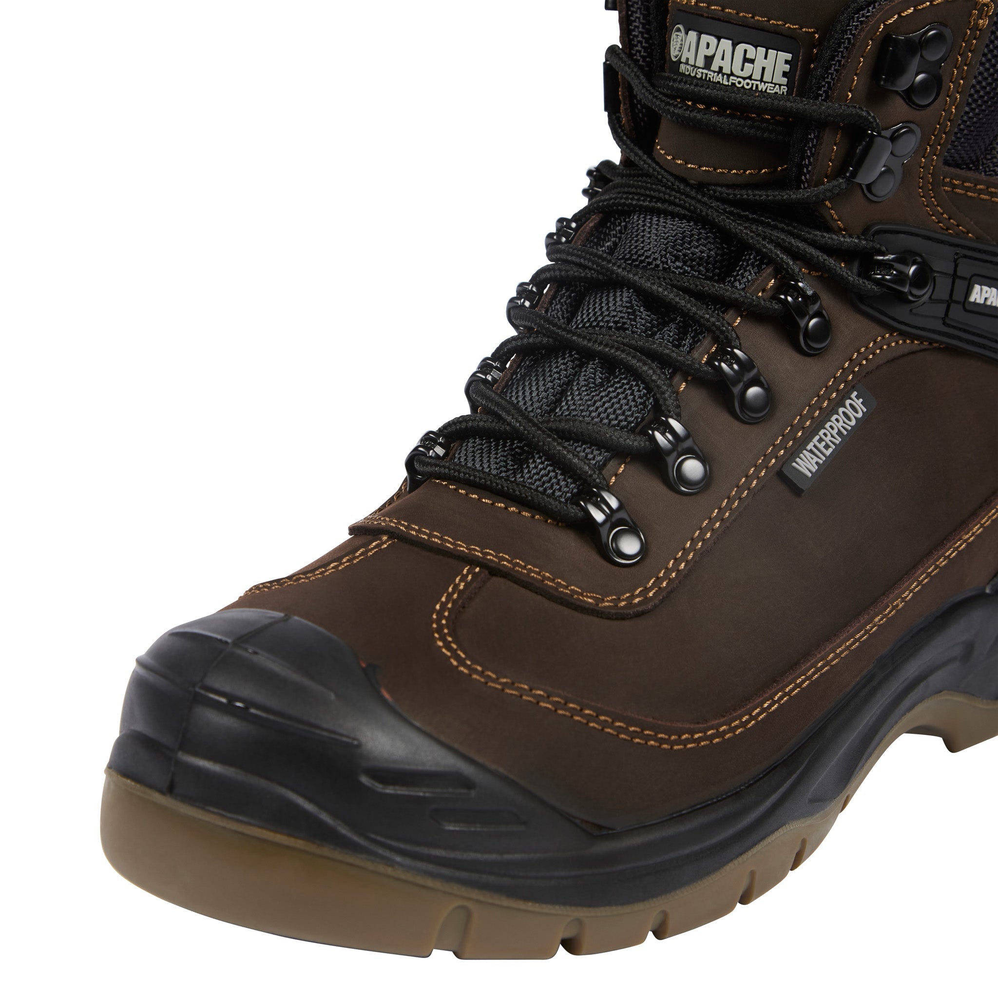 Apache RANGER BROWN Waterproof Safety Hiker Brown - - Customisable Boots