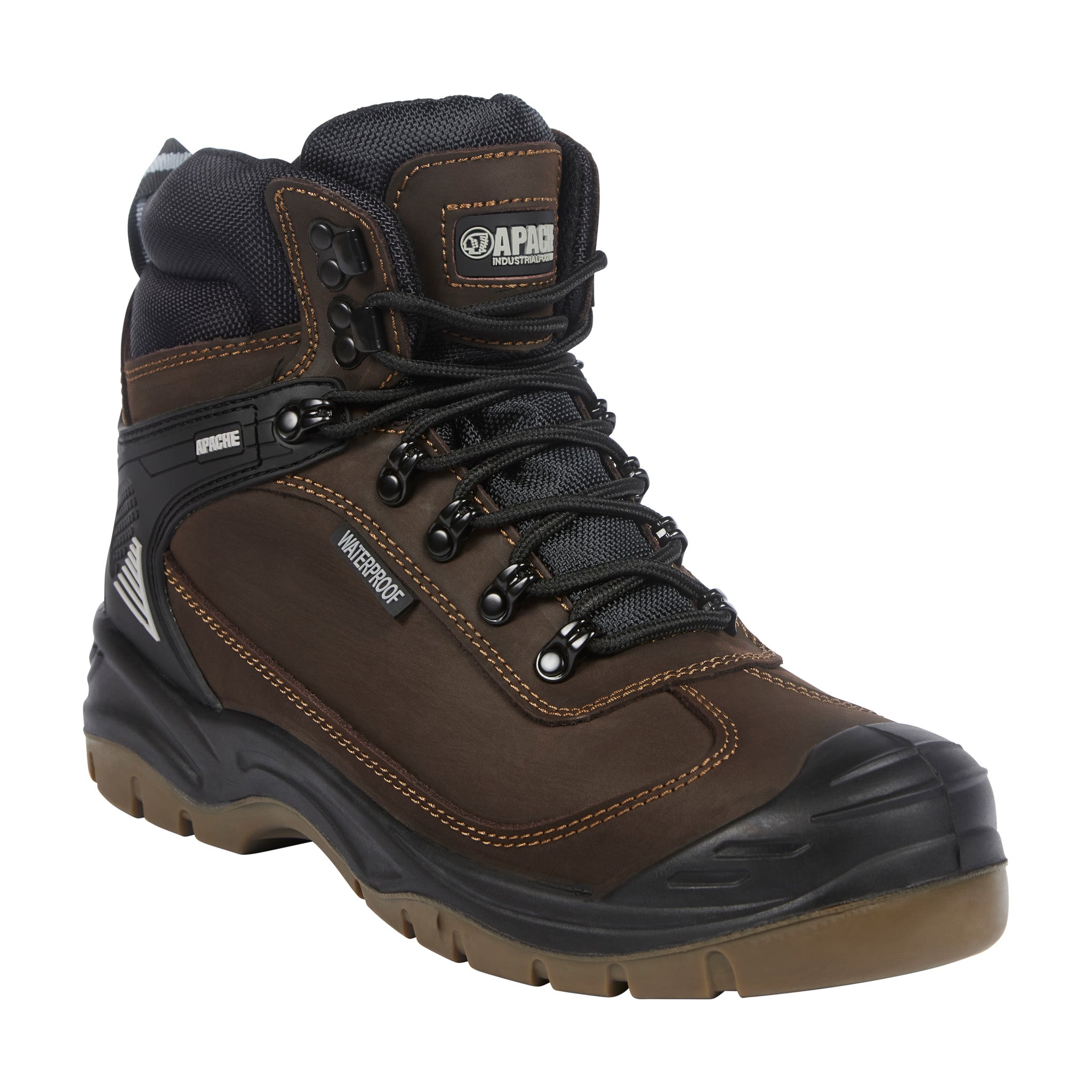 Apache RANGER BROWN Waterproof Safety Hiker Brown - Brown - Customisable Boots