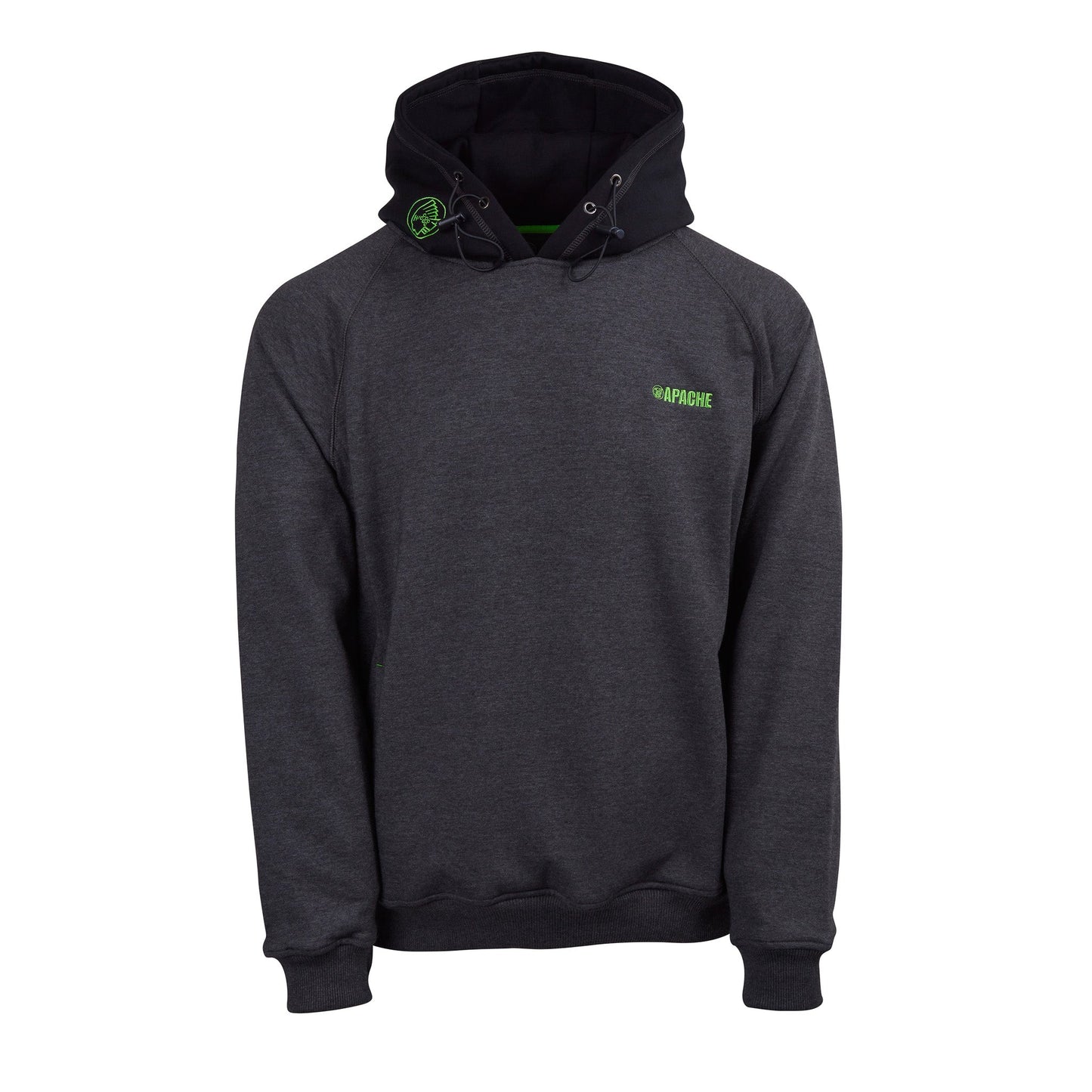 Apache Kingston Hooded Sweatshirt 320 GSM Grey/Black - Grey Black - Customisable Workwear