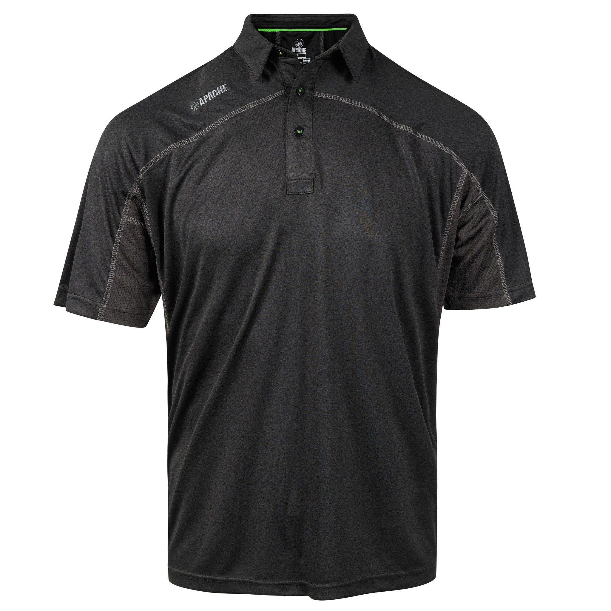 Apache Langley Polo Shirt Black/Grey - - Customisable Bodywarmer