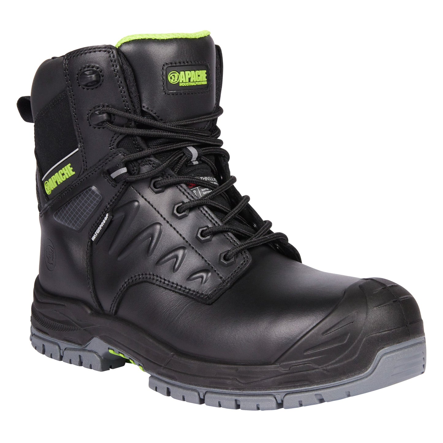 Apache Chilliwack Side Zip Waterproof Boot - GTS Outsole Black - Black - Customisable Boots