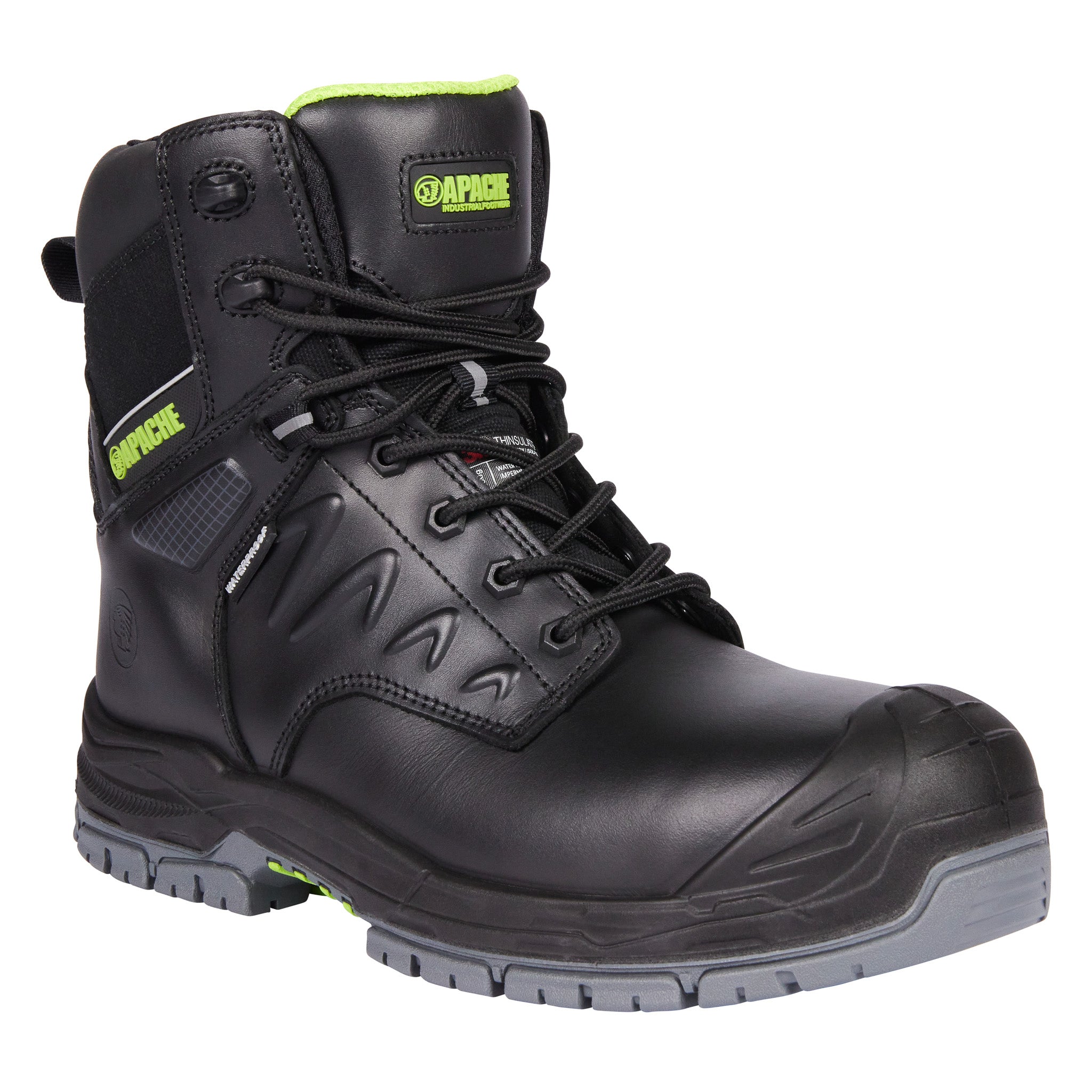 Apache Chilliwack Side Zip Waterproof Boot - GTS Outsole Black - Black - Customisable Boots