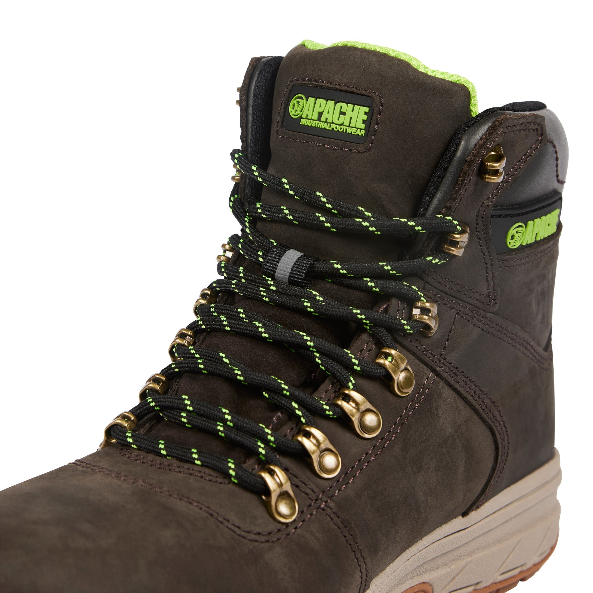Apache Moose Jaw Leather Waterproof Safety Boot - XTS Outsole Brown - - Customisable Footwear