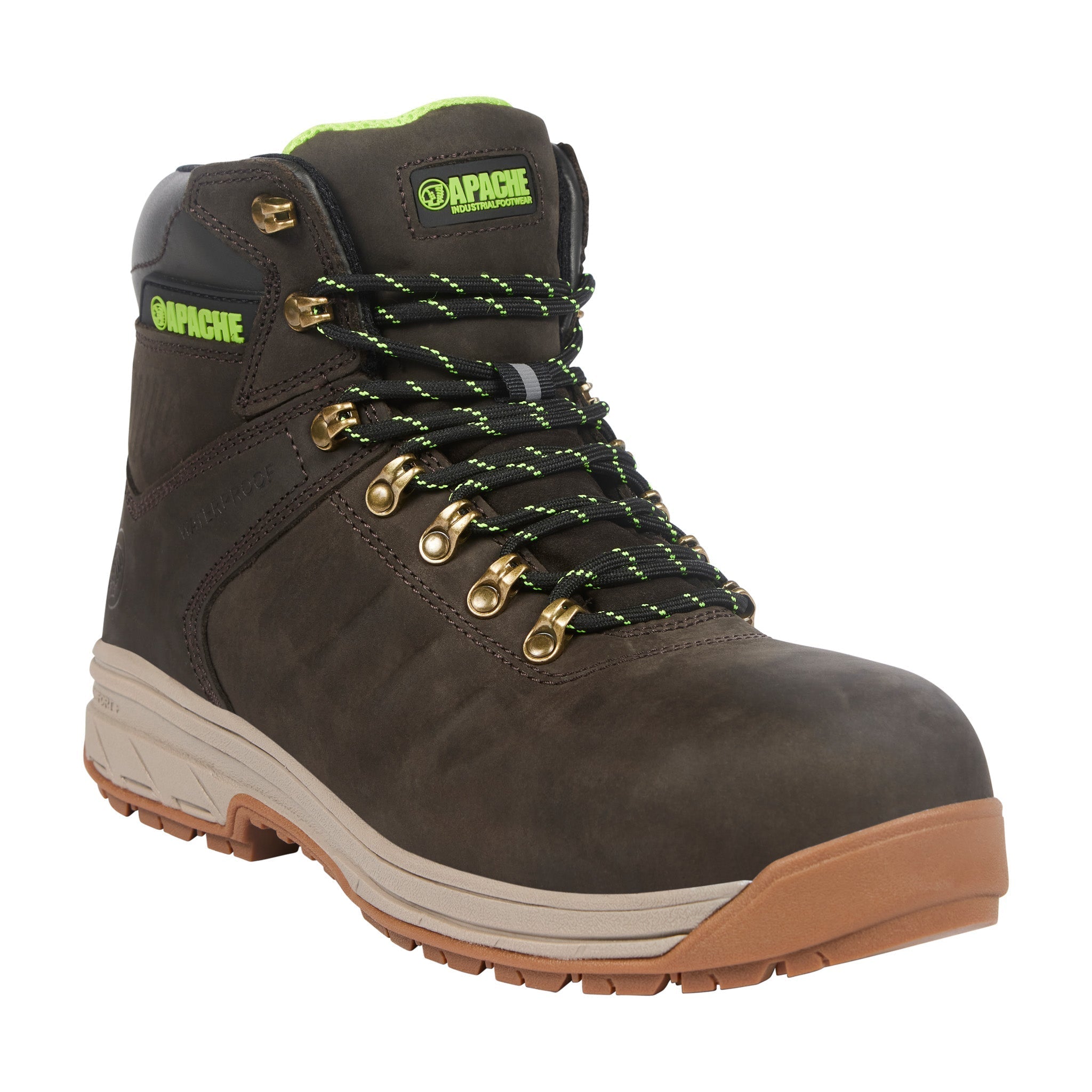 Apache Moose Jaw Leather Waterproof Safety Boot - XTS Outsole Brown - Brown - Customisable Footwear