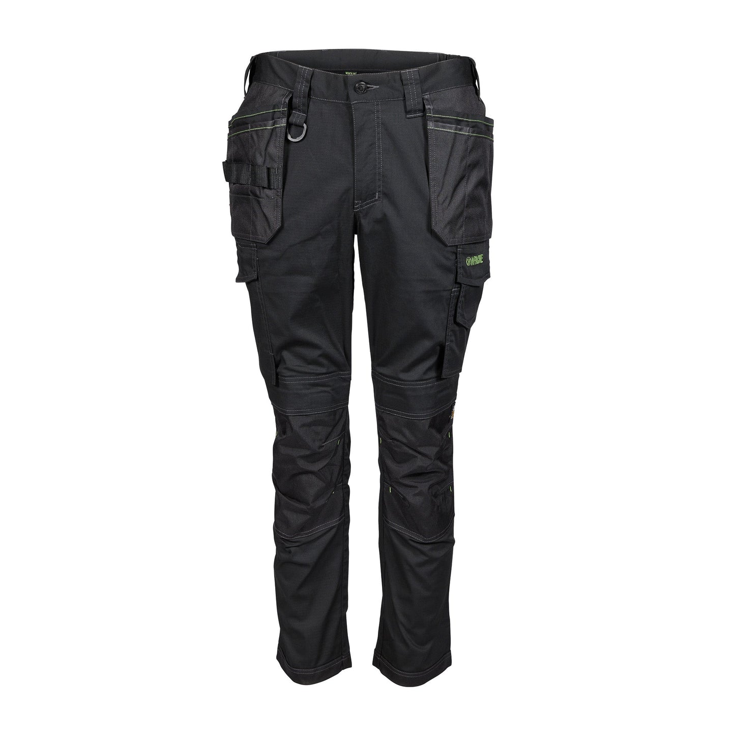 Apache Sudbury Stretch Slim Fit Holster Pocket Trouser Black - Black - Customisable Workwear
