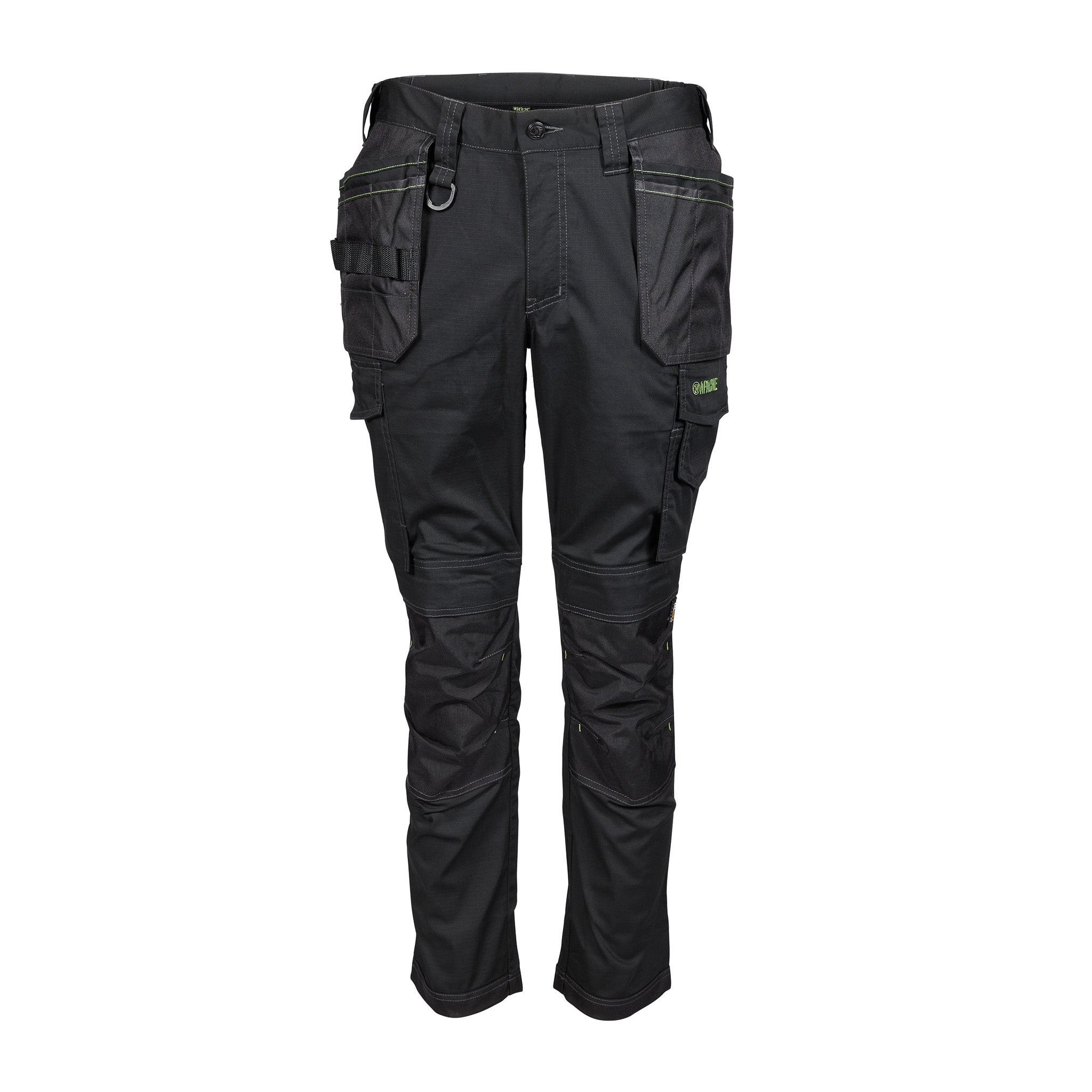 Apache Sudbury Stretch Slim Fit Holster Pocket Trouser Black - Black - Customisable Workwear