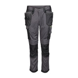 Apache Sudbury Stretch Slim Fit Holster Pocket Trouser Grey/Black - Grey Black - Customisable Workwear