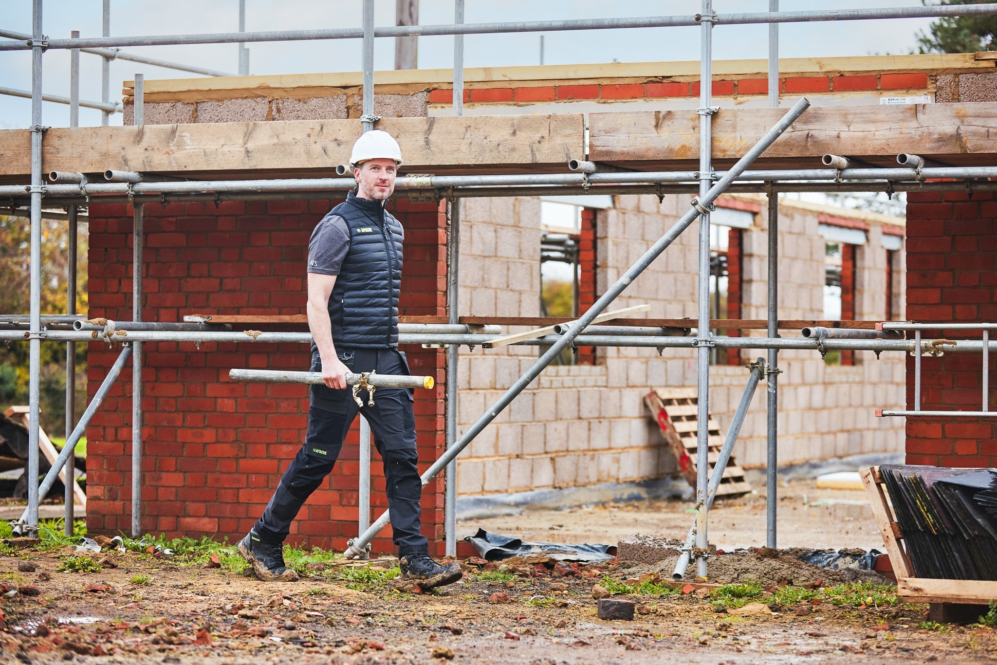 Apache Calgary Grey / Black 4 way stretch trouer Grey/Black - - Customisable Workwear