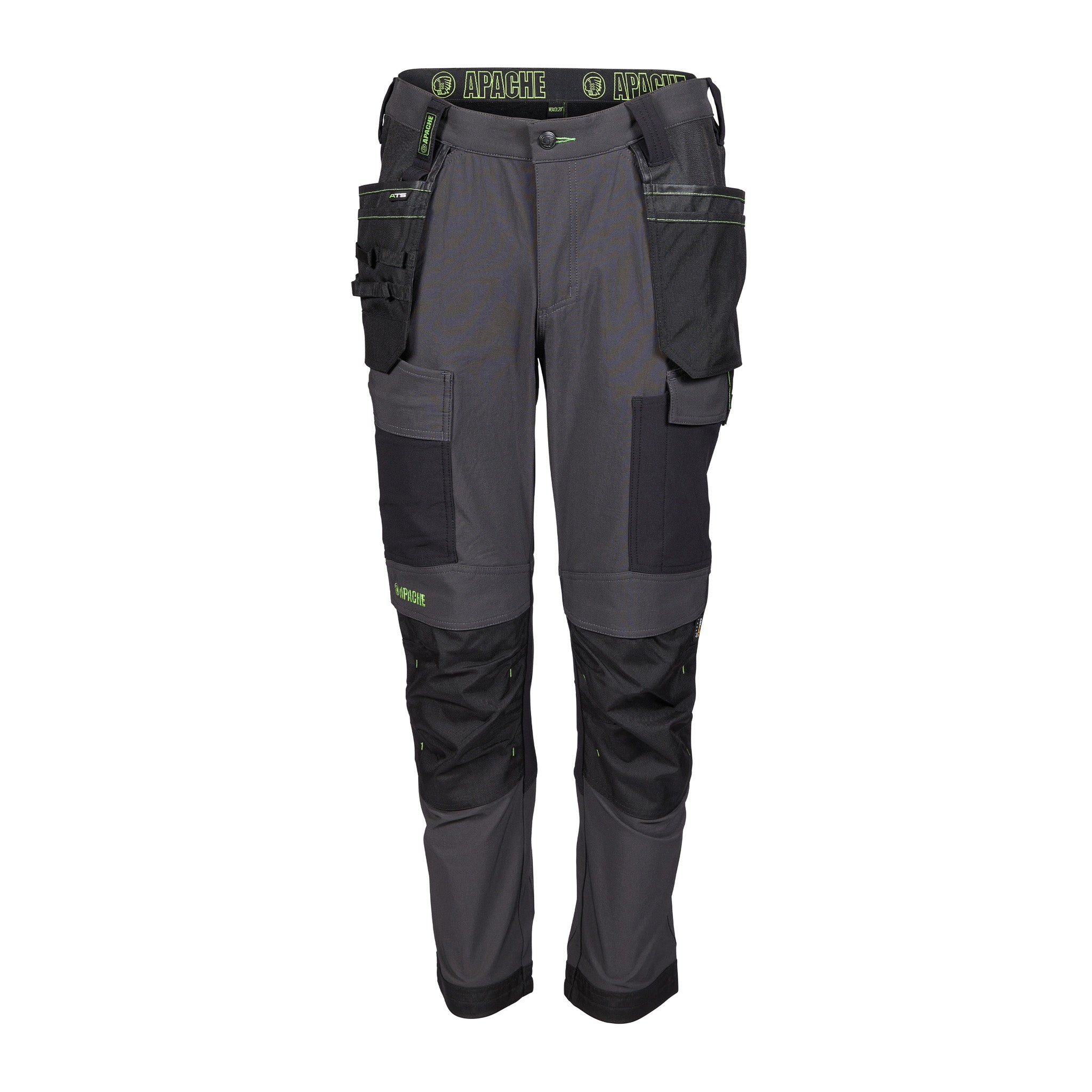 Apache Calgary Grey / Black 4 way stretch trouer Grey/Black - Grey Black - Customisable Workwear