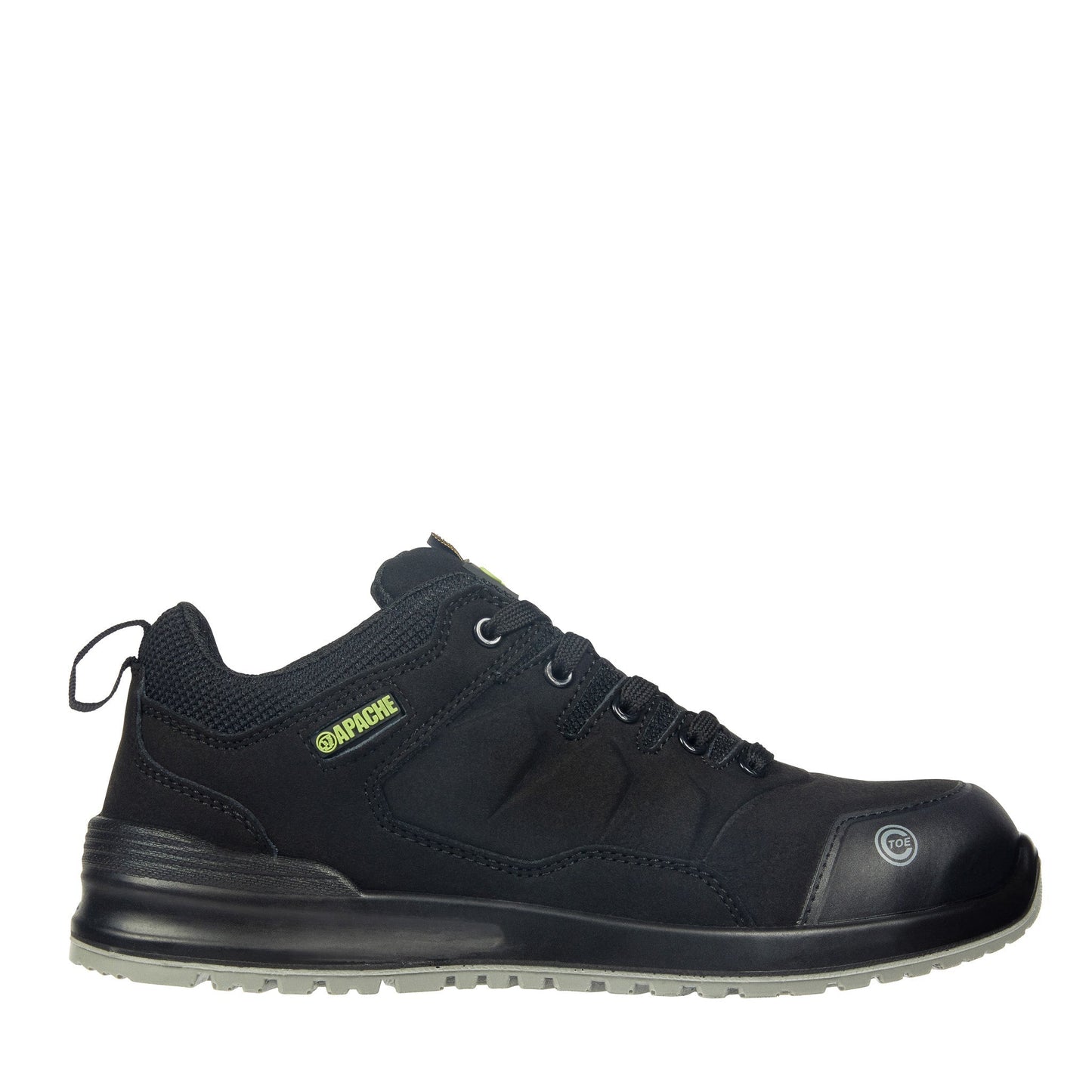 Apache Brampton S3 Recycled Suede Safety Trainer Boot Black - - Customisable Footwear