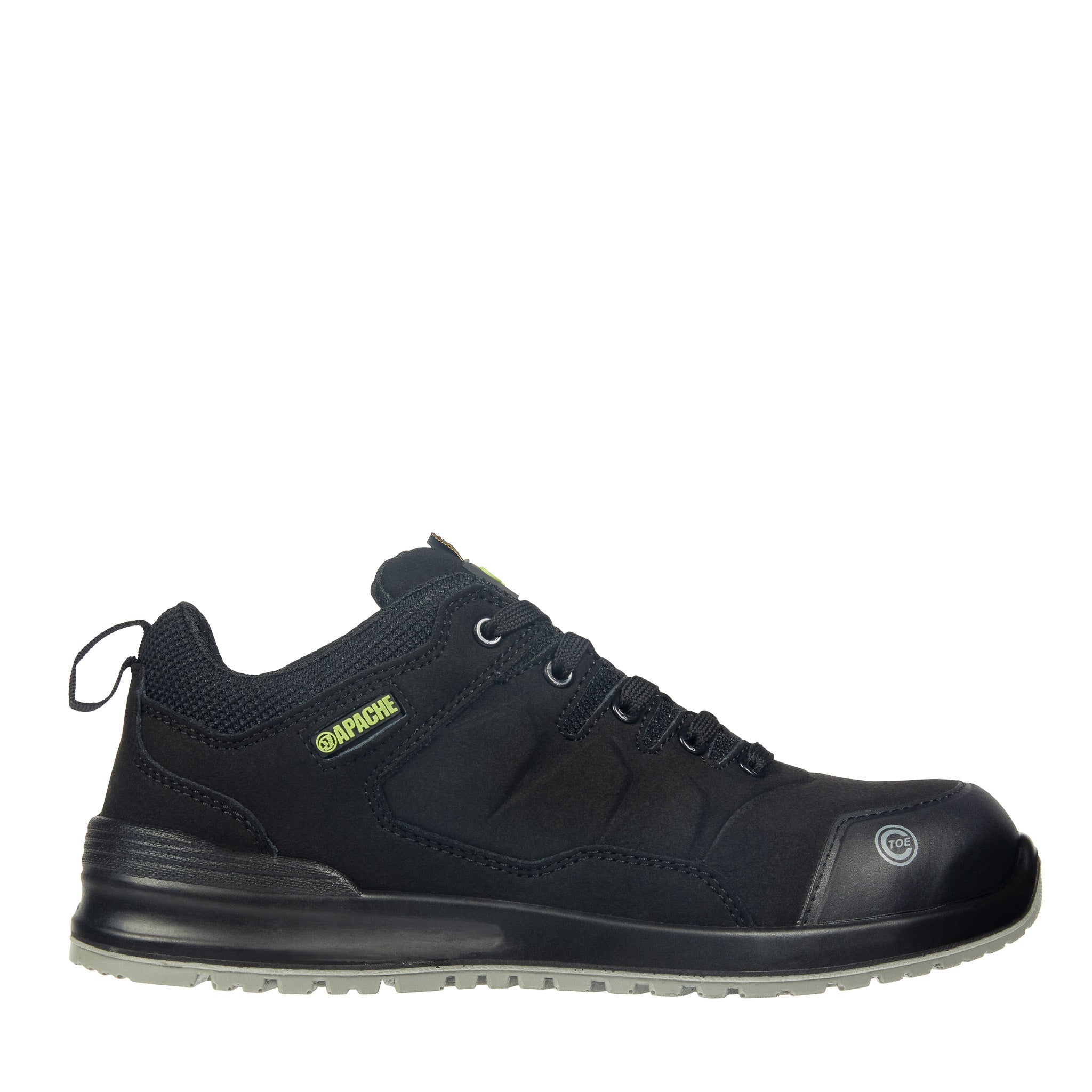 Apache Brampton S3 Recycled Suede Safety Trainer Boot Black - - Customisable Footwear