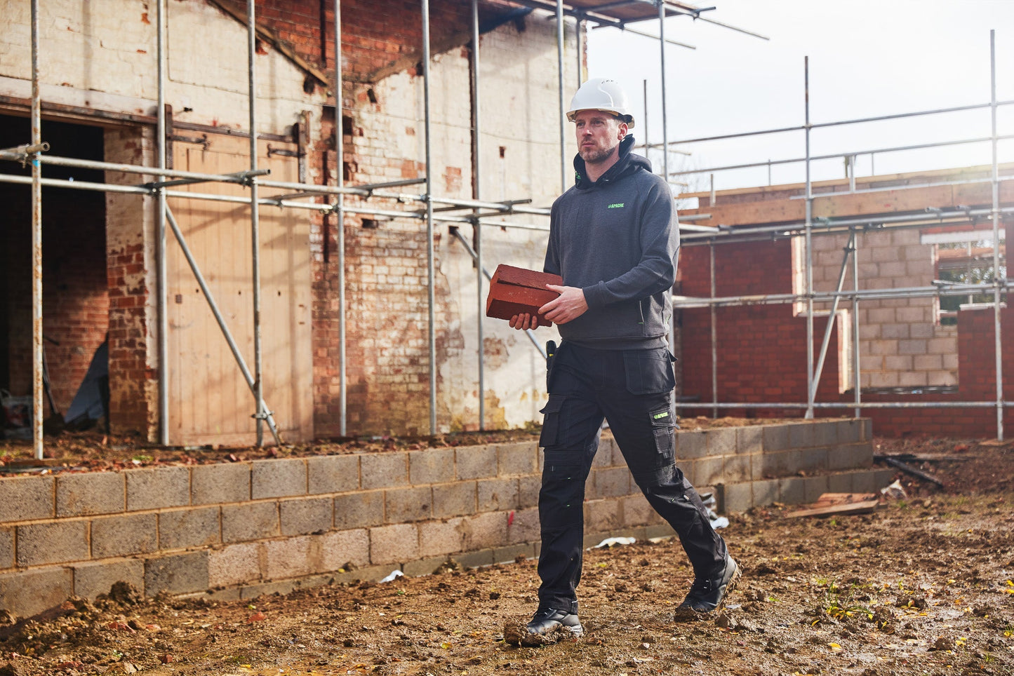 Apache Hamilton GRS Certified Recycled Leather Safety Boot Black - - Customisable Footwear