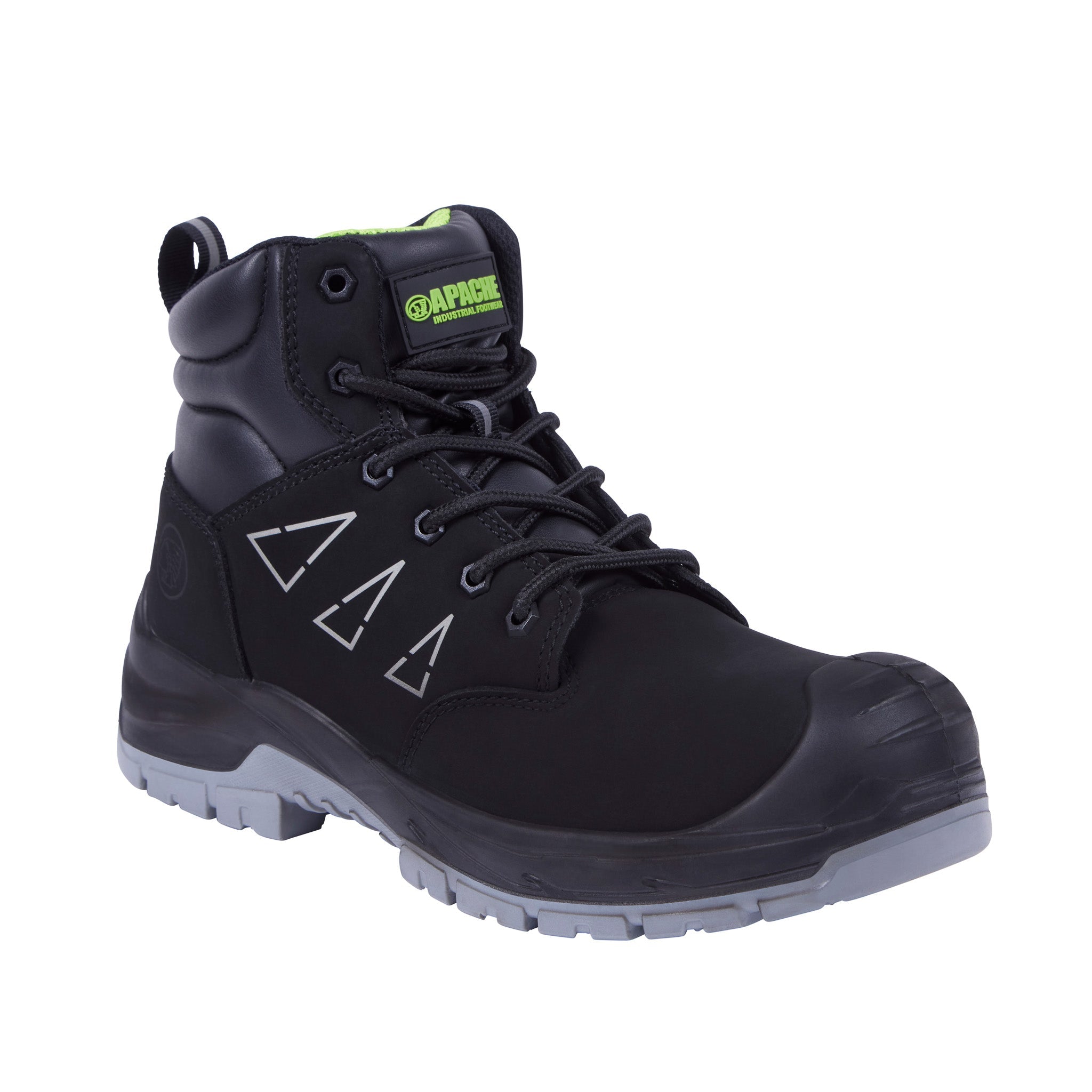 Apache Armstrong GRS Certified Recycled Suede Safety Boot Black - Black - Customisable Footwear