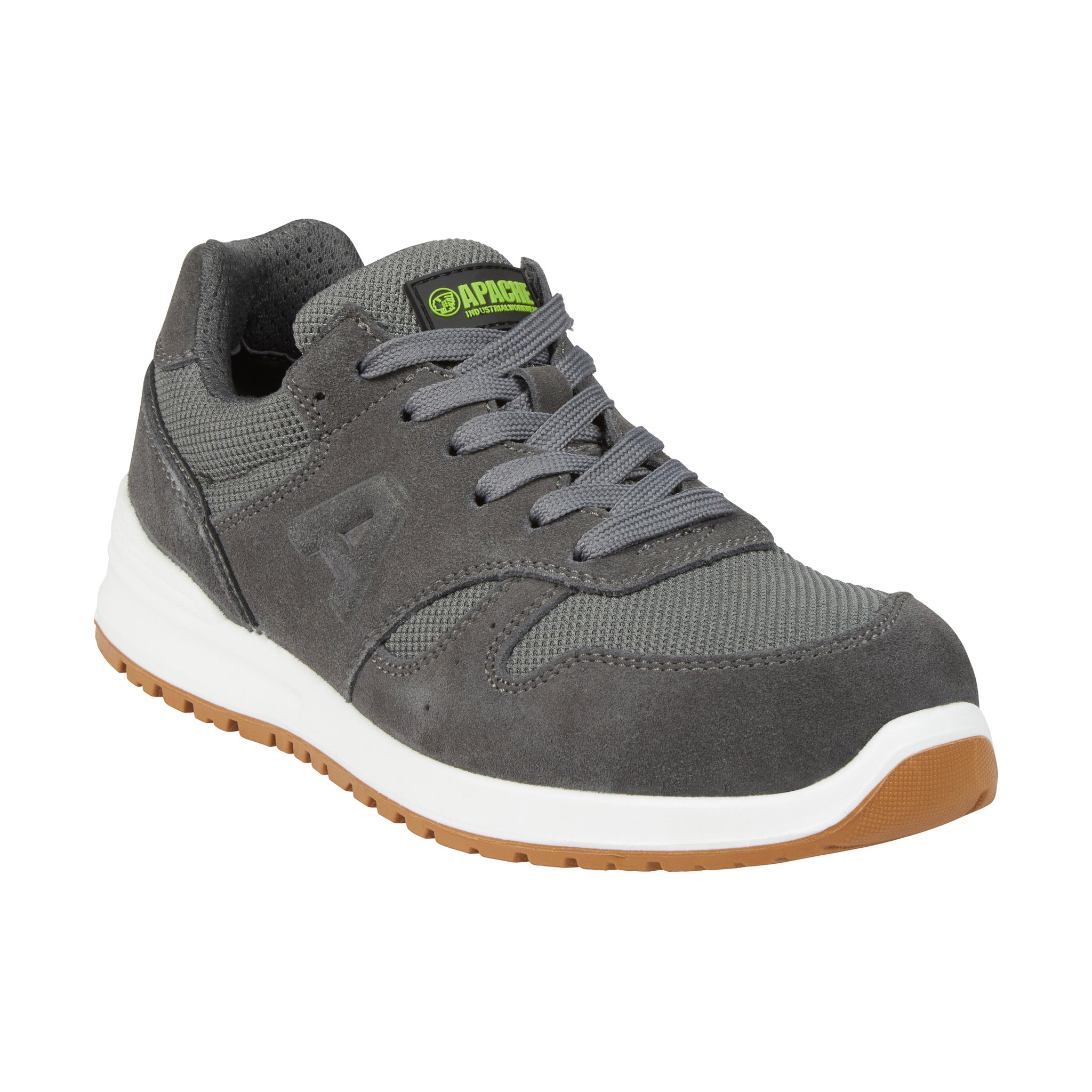 Apache Winnipeg Winnipeg Suede Safety Trainer Charcoal Grey - Charcoal Grey - Customisable Footwear