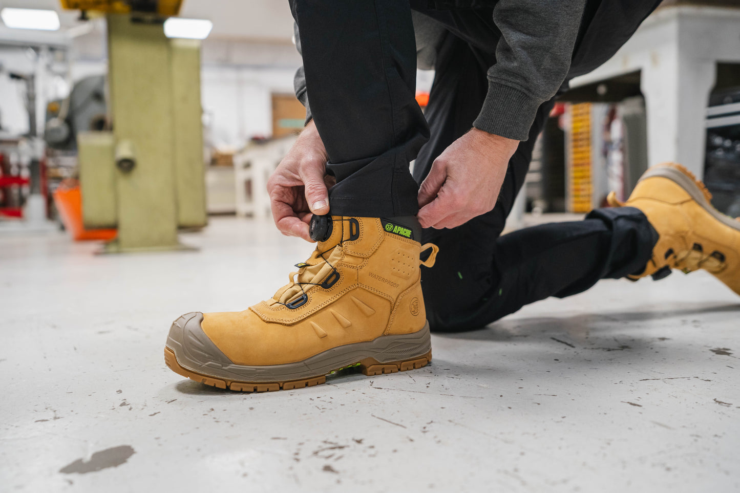 Apache - Churchill Wheat Waterproof FITGO Safety Boot ESD |  Apache