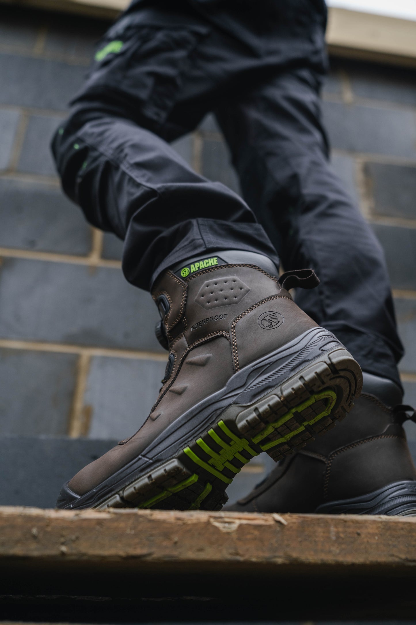 Apache - Churchill Brown Waterproof FITGO Safety Boot ESD |  Apache