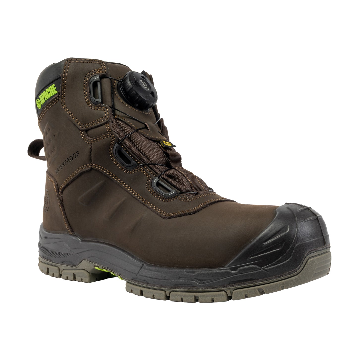 Apache - Churchill Brown Waterproof FITGO Safety Boot ESD |  Apache