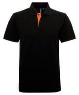 Men's classic fit contrast polo