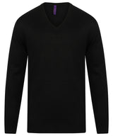 Cashmere touch acrylic v-neck jumper