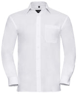 Long sleeve pure cotton easycare poplin shirt