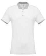 Two-tone piqué polo shirt