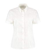 Women's corporate Oxford blouse short-sleeved (tailored fit)