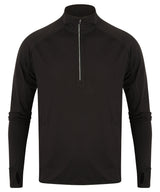 Long-sleeved ¼ zip top
