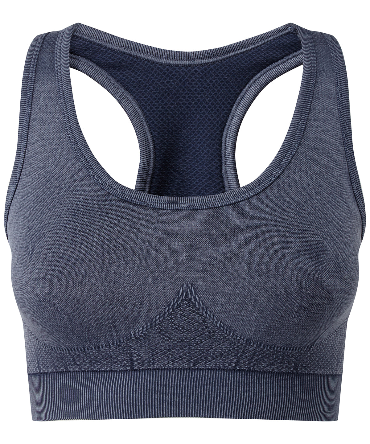 "Tridri® seamless "3D fit" multi-sport sculpt bra top denim"