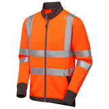 EcoViz Zipped Orange Sweatshirt Arganite SS07 - HV ORANGE - Customisable Hi-Vis T-Shirts
