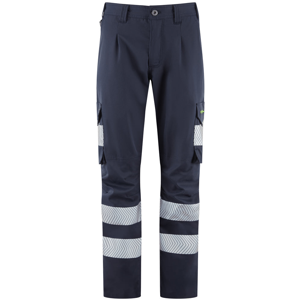EcoViz Womens Lightweight Polyester Stretch Cargo Winswell CL05 - NAVY - Customisable Hi-Vis Shorts & Trousers