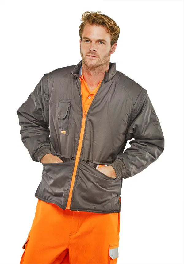 Beeswift Elsener Hi Vis In Jacket And Bodywarmer Waterproof 7 In1 - - Customisable Jacket