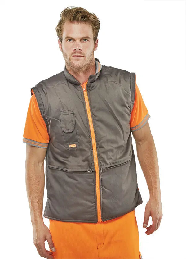 Beeswift Elsener Hi Vis In Jacket And Bodywarmer Waterproof 7 In1 - - Customisable Jacket