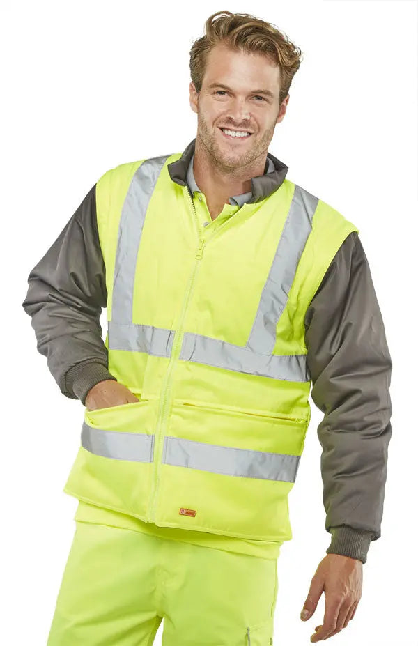 Beeswift Elsener Hi Vis In Jacket And Bodywarmer Waterproof 7 In1 - - Customisable Jacket
