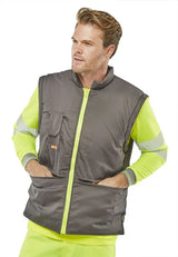 Beeswift Elsener Hi Vis In Jacket And Bodywarmer Waterproof 7 In1 - - Customisable Jacket