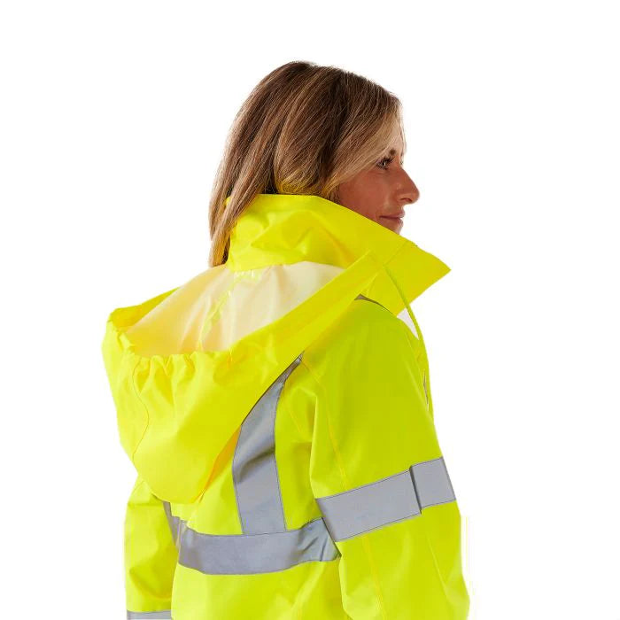 Supertouch - Ladies Hi Vis Yellow Sophia Lightweight Jacket - HV302 |  Supertouch