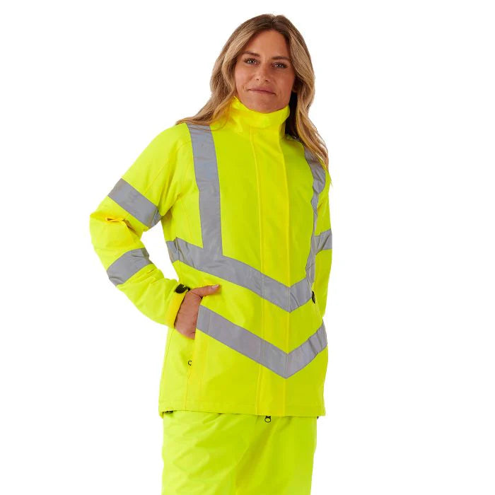 Supertouch - Ladies Hi Vis Yellow Kamela Padded Jacket - HV300 |  Supertouch