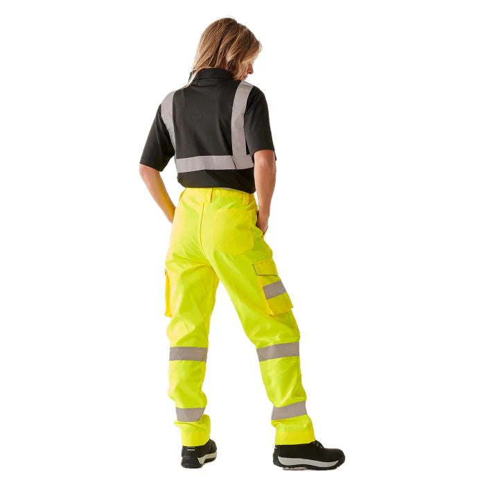 Supertouch - Ladies Hi Vis Yellow Hana Combat Trouser - HV310 |  Supertouch