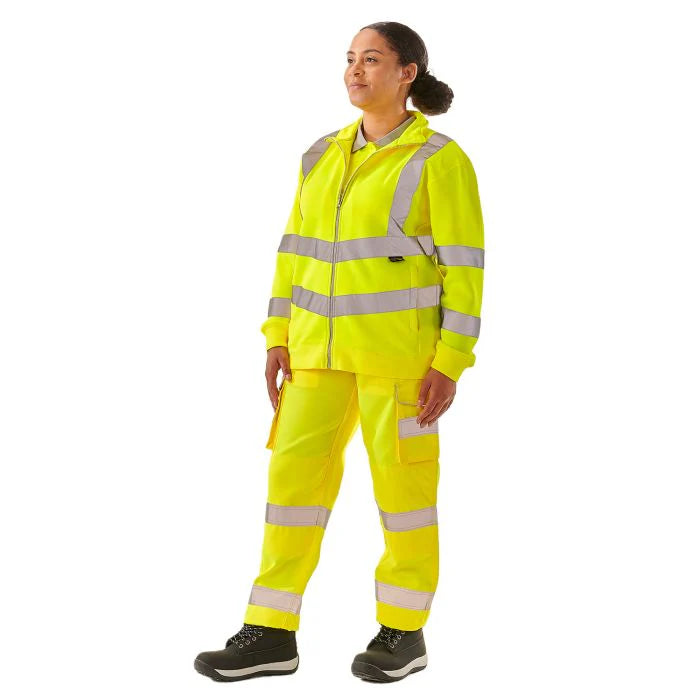 Supertouch - Ladies Hi Vis Yellow Eshaal Zipped Sweatshirt - HV314 |  Supertouch