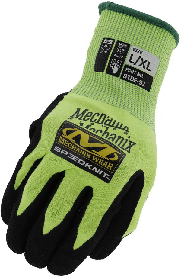 Mechanix Speed Knit Utility Glove Mxs1 De 91 - Saturn Yellow - Customisable Mechanics