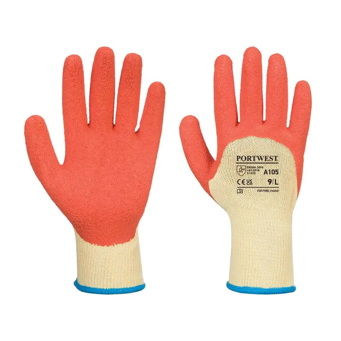 Portwest Grip Xtra Glove A105 - Yellow Orange - Customisable Hand Protection