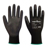 Portwest PU Palm Glove (Box Of 144 Pairs) A120 - Black - Customisable Glove Bundle