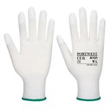 Portwest Pu Fingertip Glove A121 - White - Customisable Hand Protection