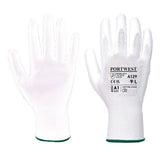 Portwest Pu Palm Glove Carton 480 Pairs A129 - White - Customisable Hand Protection