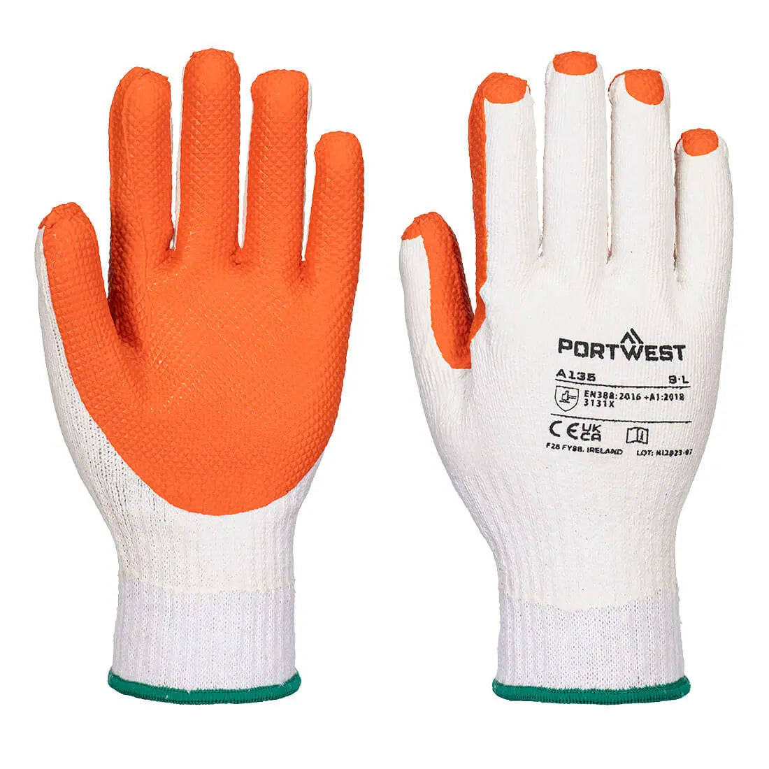 Portwest Tough Grip Glove - Yellow Orange L - Customisable