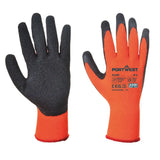 Portwest Thermal Grip Glove Latex (12 Pairs) - A140 - Orange Black - Customisable Hand Protection