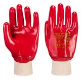 Portwest Pvc Knitwrist A400 - Red - Customisable Hand Protection