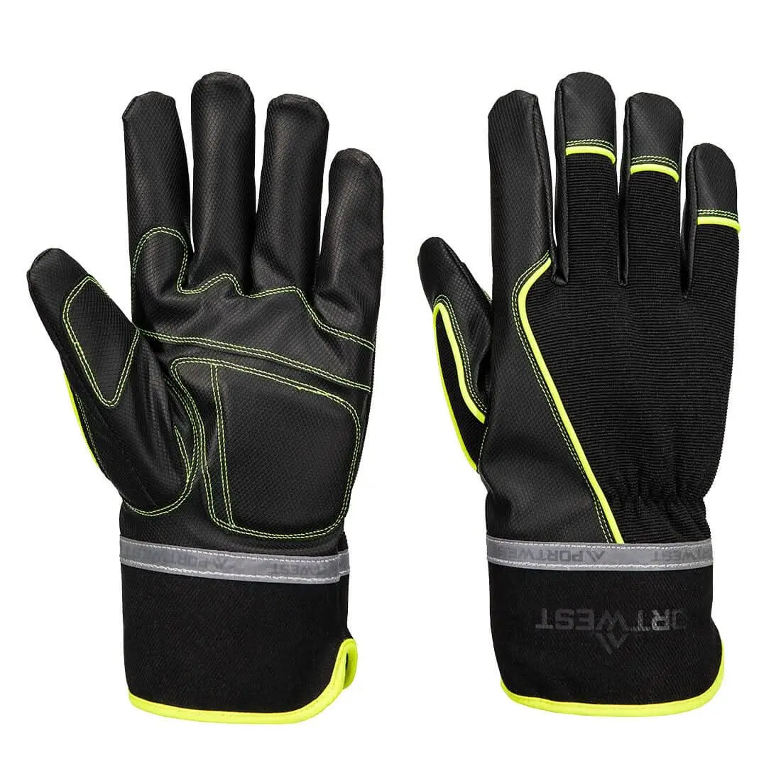 Portwest Cold 450 Pu Waterproof Mechanical Glove A753 - Black - Customisable Hand Protection