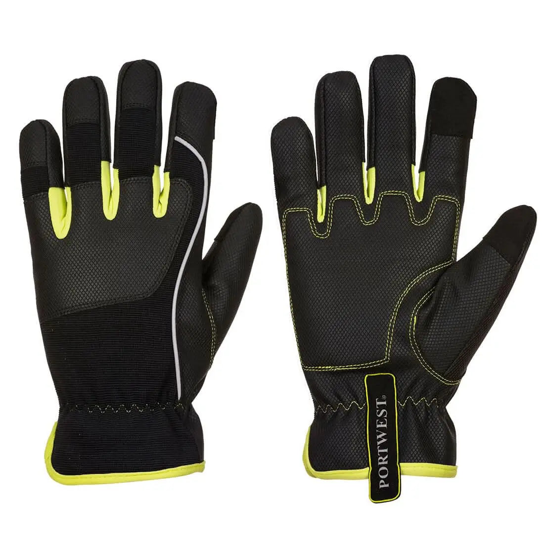 Portwest Pw3 Tradesman Glove A771 - Black Yellow - Customisable Hand Protection